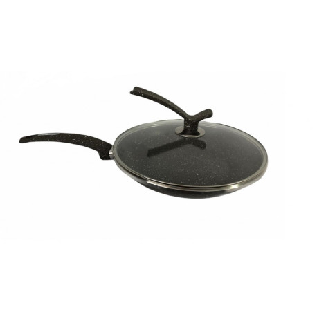 TIGAIE INOX, INTERIOR MARMURA, 24 CM, CAPAC STICA INCLUS, A10142