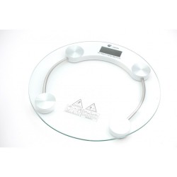 KG, CANTAR DE BAIE, DIAMETRU 33 CM, MATERIAL STICLA SI INOX, SUSTINE PANA LA 180KG, A01626